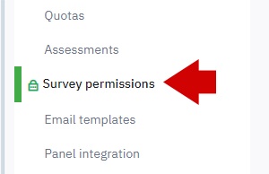 Survey permissions