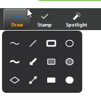 Dropdown menu from the option draw