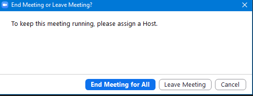 End meeting options