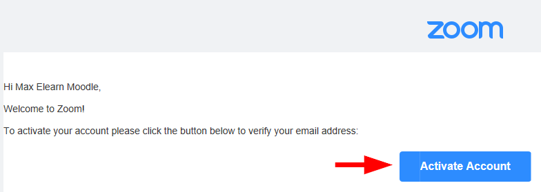 Example view for confirmation mail.