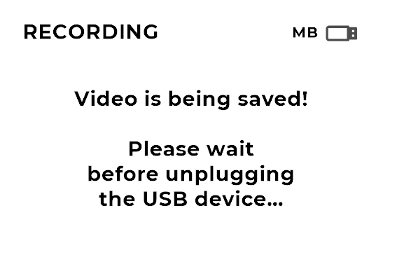 Meldung von Videosicherung auf USB-Stick